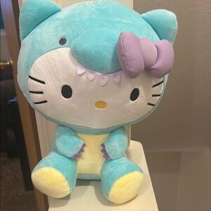 12.6 inch Round1 Hello Kitty Blue and Purple Stuffed Animal From Claw Machine
